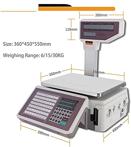 Báscula Digital con Impresora y Doble Display 6kg miniatura 2