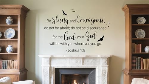 Christian Wall Decals, Joshua 1:9 Bible Verse Scripture Religious Wall