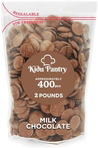 Kidu Pantry Melting Chocolate Wafers Bulk In Resealable Bag (Milk New, 2 Pound)