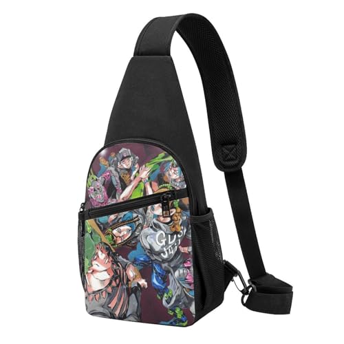 ジョジョ の奇妙な冒険 ボディバッグ ショルダーバッグ メンズ レディース ウエストポーチ 斜め掛け 軽量 防水 大容量 通勤 ハイキング 旅行 スポーツ