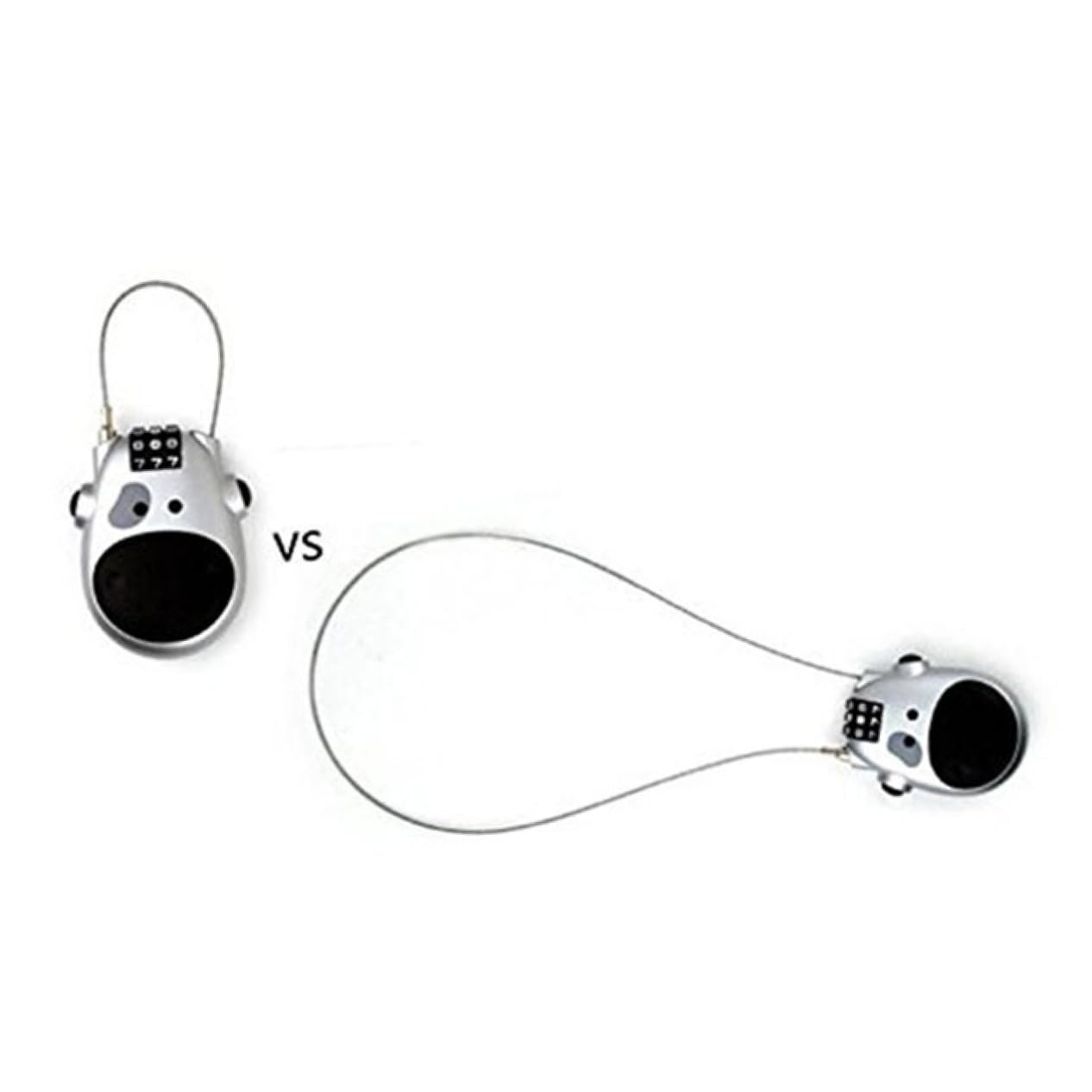 GALPADA 3pezzi Serratura Combinazione Cartoon Stile Mucca Sicurezza Per Viaggi Cavo Lungo Resistente e Facile Da Usare Adatta Per Valigie e Zaini