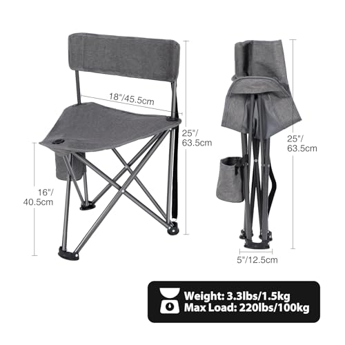 Image of REDCAMP 2 Pack Tripod Camping Chairs Folding Lightweight