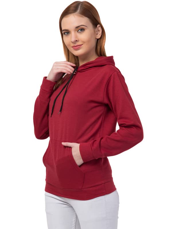 Image of Women's Fleece Plain Hoodie