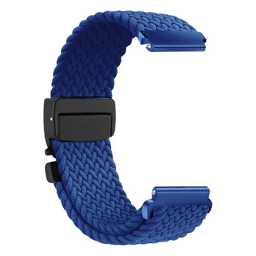 Image of ACM Watch Strap Woven Braided Clipper 22mm compatible with Universal 22mm Size Replacement Strap Smartwatch Adjustable Belt Band