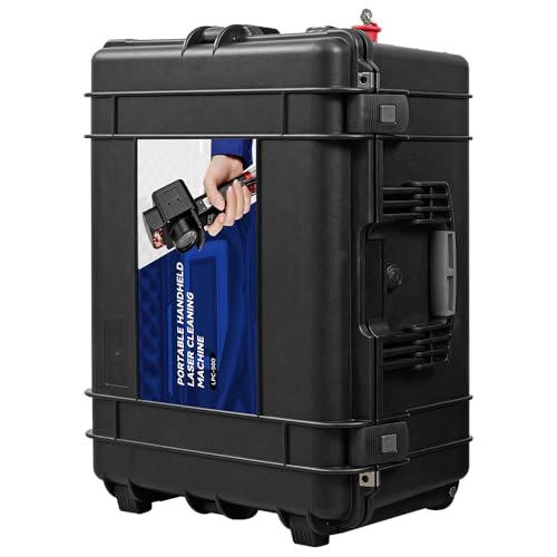 ZAC 500W Laser Cleaning Machine for Wood Lightweight Trolley-Type Laser Rust Paint Coating Remover AC110~220V Air Cooled Pulsed Portable Laser Cleaner with IoT Control Class 1 0.39mW