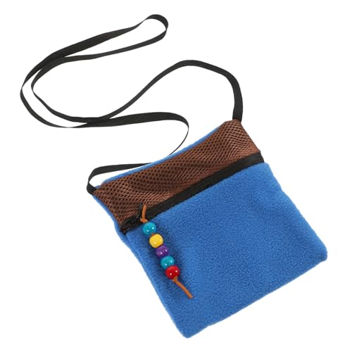 TOBBOMEY Portable Small Animal Carrier Bag Breathable Travel Pouch for Guinea Pig Hamster and Reptiles Soft Material Easy to Clean Lightweight Design for Random Color