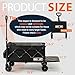 OVERMONT Collapsible Wagon with Tailgate - 220lbs Extended Lightweight Foldable Utility Wagons Folding Cart with Wheels - Small Garden Grocery Cart for Shopping,Grocery,Sports,Garden