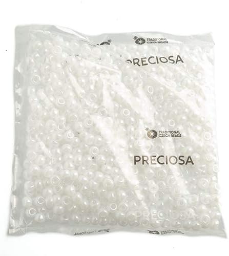 Miniatura 2 de Preciosa - Cuentas de semillas checas 32/0 (0.315 pulgadas), perla blanca opaca, 8.82 oz a granel para fabricación de joyas y manualidades