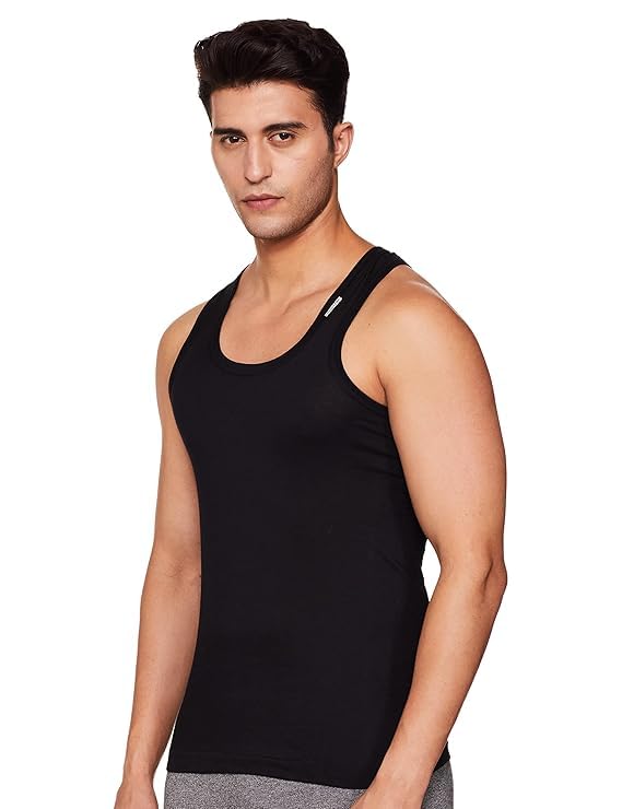 Image of Rupa Frontline Sleeveless Round Neck Vest for Men, 100% Cotton Material, Regular Fit, Pack of 2