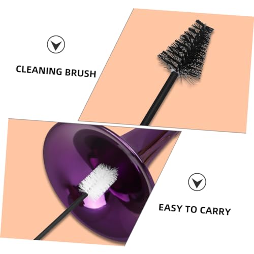 WESIEVYA Flute cleaning Tool Natural Mane Piccolo Cleaning Brush Instrument Care Brush Stainless Steel Cleaning Brush for Piccolo