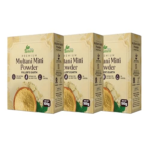 Image of Multani Mitti Powder 300g | 100% Pure & Natural Fuller�s Earth | Skin Brightening, Oil Control, Acne & Pimples Care | Natural Face Pack & Hair Pack for Healthy Skin & Hair