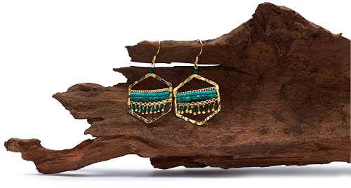 Joob Joob Boho Earrings For Women - Trendy hypoallergenic earrings - Colorful Dangly Beaded Earrings - Fun Hippie Statement Jewelry4