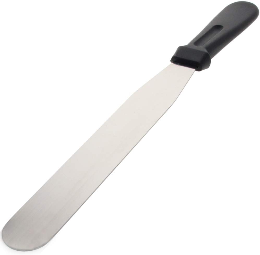 Bettomshin Straight Icing Spatula Stainless Steel 8 Inch Cake Decorating Frosting Spatulas Gifts for Christmas 1Pcs