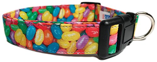 Adjustable Dog Collar in Easter Jelly Beans (Handmade in The U.S.A.)