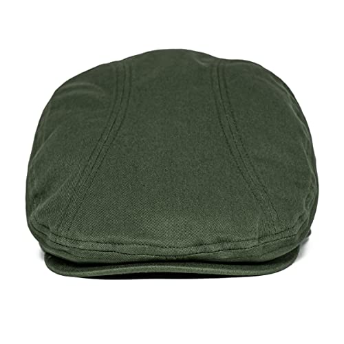 Image of BOTVELA Men Cotton Twill Newsboy Flat Ivy Driving Hat Fitted Cap