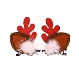 Cartoon Geweih Form Haarspange, perfekt für Weihnachtskleidung.