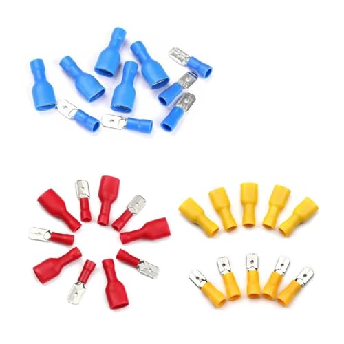 Terminales de pala de engarzado macho hembra, conectores de cable impermeables de 100 unidades 4