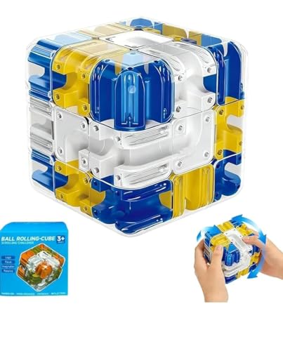 Image of 3D Maze Cube Ball Puzzle Game for Kids & Adults - Labyrinth Brain Teaser Toy for Logical Thinking & Spatial Skills (Multicolor)