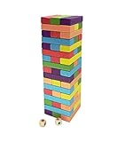 【buenos Juegos De Fiesta】---- Lance Los Dados Y Luego Retire Un Bloque Del Mismo Color De La Parte Inferior Y Vuelva A Colocarlo En La Parte Superior, Divertido Juego De Beber. ¡gana Siendo El último Jugador En Eliminar Un Bloque Sin Causar Que La Pila Se Caiga!