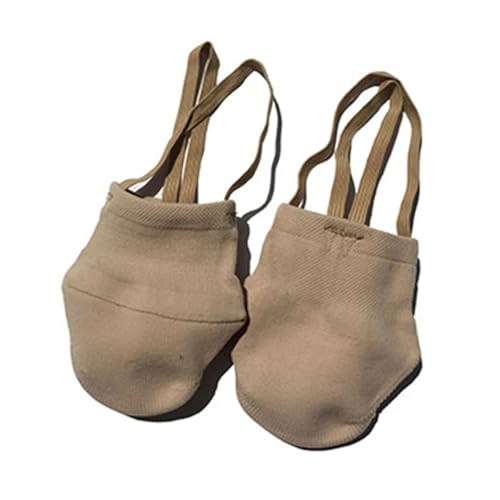 ZRHWSPD Punteras Gimnasia Ritmica Zapatos de Gimnasia rítmica, Calcetines Media caña, Suela competición Punto, protegen el Color la Piel elástica, Zapatos Baile(1 Pair,S)