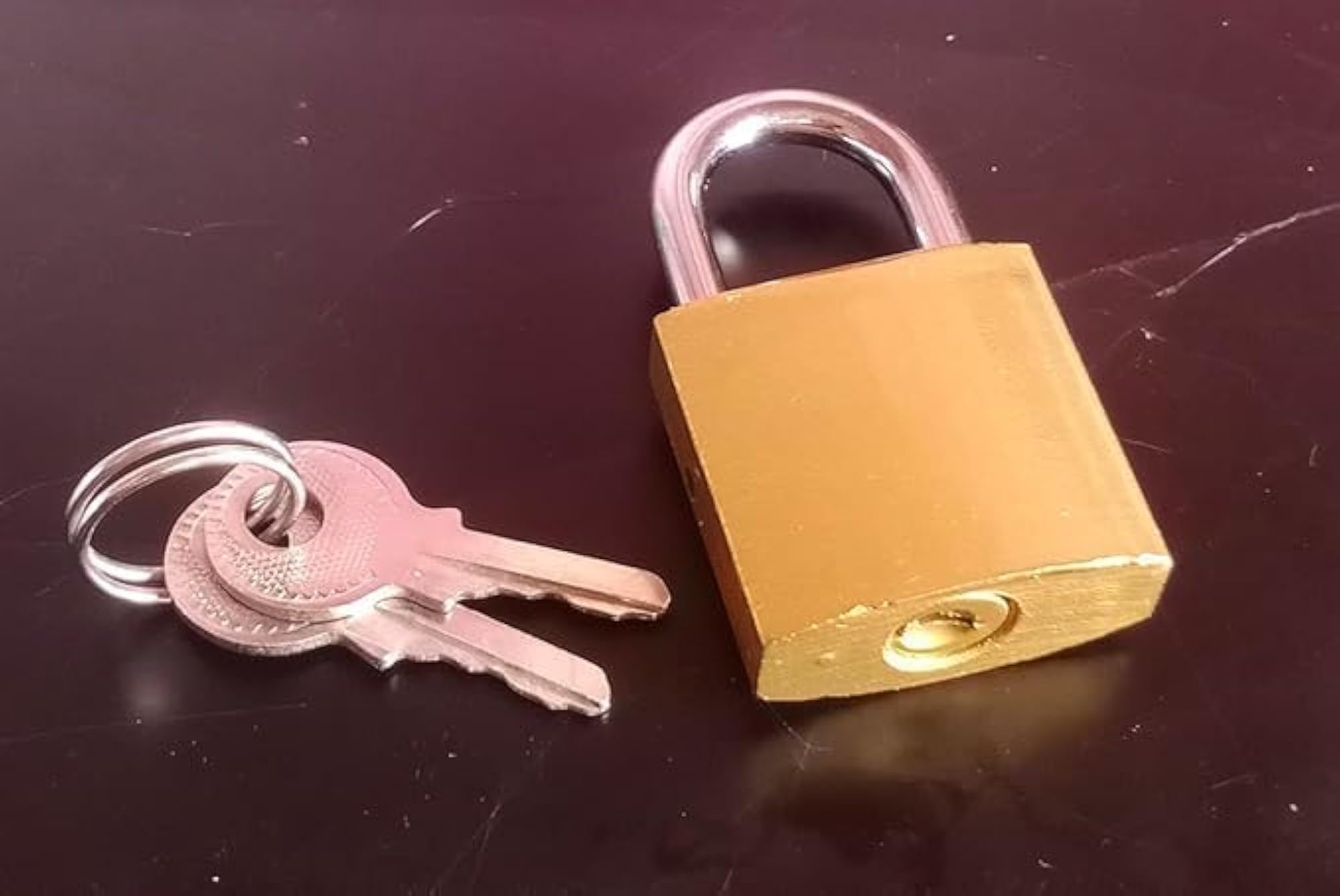 Golden Iron Padlock 3 Pcs Set 25mm
