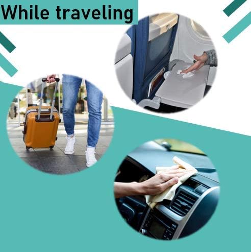 LA Fresh Wipe Away Hard Surface Cleaning Wipes 1200 Individually Wrapped 7x6" Wipes Use On Doorknobs, Table Tops, Phones, Desk