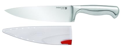 Sabatier 5171943 Stainless Steel Hollow Handle Chef Knife with EdgeKeeper Self-Sharpening Sleeve, 8-Inch