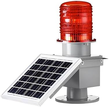 Low Intensity Aviation Obstruction Light - 15W LED Solar Photoelectric Strobe Warning Light for Aircraft Safety, ST155LED - Durable and Energy Efficient
