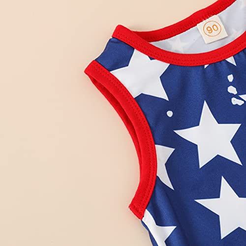 Image of Noubeau 4th of July Toddler Boys Outfits American Flag Tank Tops Patriotic T-Shirts Tees Star Pocket Drawstring Shorts