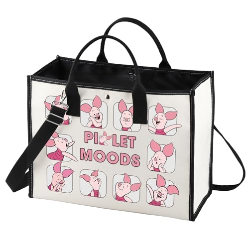 Bolsa Tote Divertida de Cerdito para Hombro miniatura 1