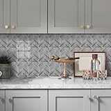 Vinilos Resistentes Al Calor Geometría Baldosas Adhesivas Pared para Decoración | Material Vinilo Duradero, Impermeable y Fácil de Limpiar | Ideal para Cocina,Sala de Estar y Dormitorio