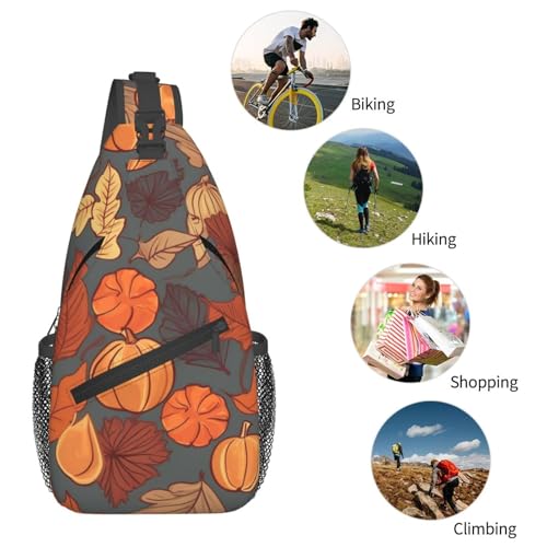 Mochila cruzada de pecho para hombre y mujer negra miniatura 6