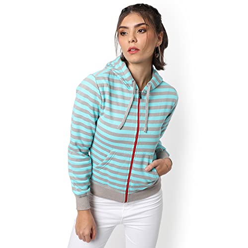 Image of PINACOLADA Women Stylish Zipper Sweatshirt Regular Fit for Casual Wear | Full Sleeves | Cotton | Sweatshirt Crafted with Comfort Fit and High Performance for Everyday Wear