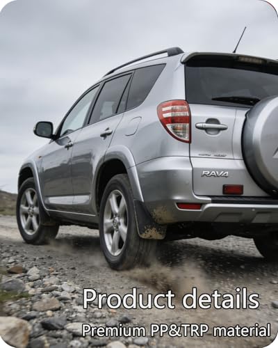 Image of Mud Flaps Compatible with Toyota RAV4 2006-2013, No Drilling Needed, 4PCS Front & Rear Splash Guards, OEM Style Mudguards for Wheel Liner Fenders, All-Weather Protection