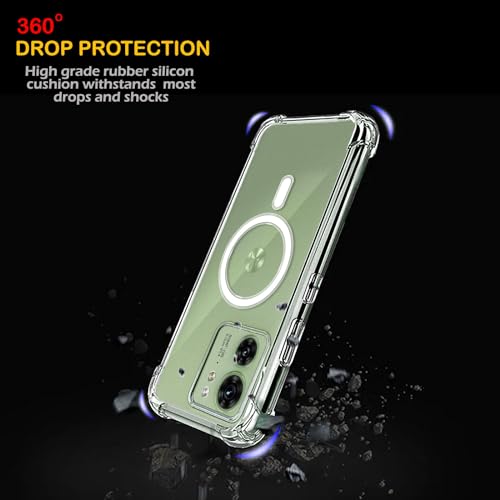Image of Amazon Brand - Solimo Soft Thermoplastic Polyurethane Wireless Charging Support Back Cover for Motorola Moto Edge 40 5G - Transparent