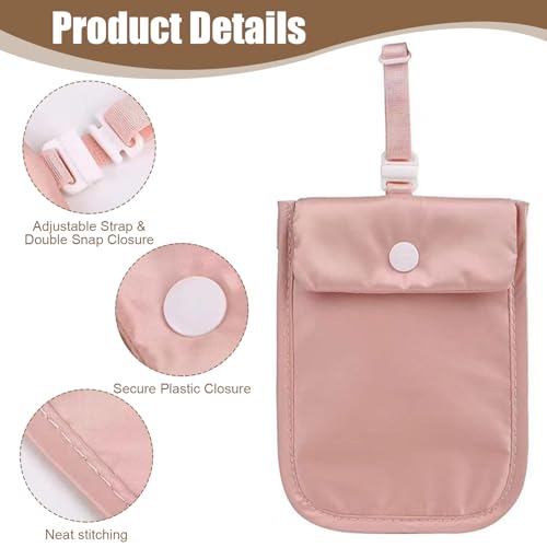 Image of Wallet, 2PCS RFID Washable Hidden Boot Wallet- Adjustable, Credit Cards & Money & Valuables with Adjustable Elastic Neck Strap Suitable for All Bra Sizes -Anti-Pickpocket Travel Pouches Under Clothes