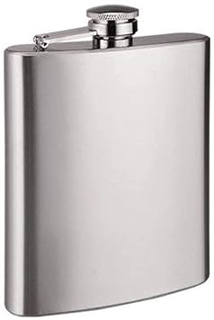 Stainless Steel Hip Flask 8 Oz, Design Engraved Alcoholic Beverage Holder Wine Whiskey Drinks Bottle