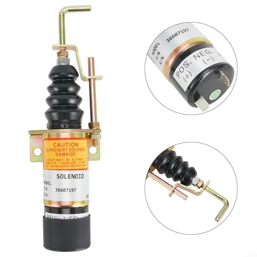 Électrovanne d'arrêt 12V DC solénoïde de carburant compatible Yanmar 1502-12C7U2B2S1 - 4