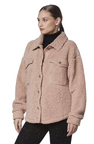 Andrew Marc Women's Teddy Fleece Trucket Cozy Jacket2