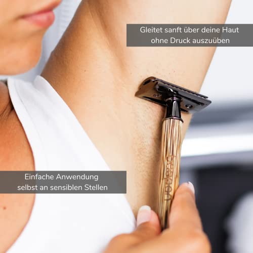 Rasierhobel-Set von boopan Nachhaltiges Rasierset für Männer und Frauen