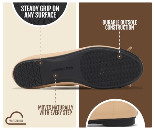 Image of PROJECT CLOUD Ballet Flats for Women Genuine Leather Insole Womens Flats