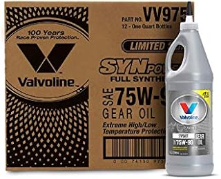 Valvoline SynPower SAE 75W-90 Full Synthetic Gear Oil 1 QT, Case of 12