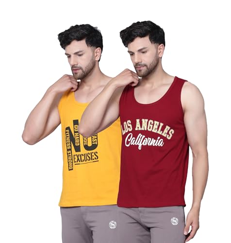 Image of Designer Men Vest Versatile Cotton Sando /Baniyan /Ganji for Boys - Perfect for Gym Workouts, Vacations, and Beaches