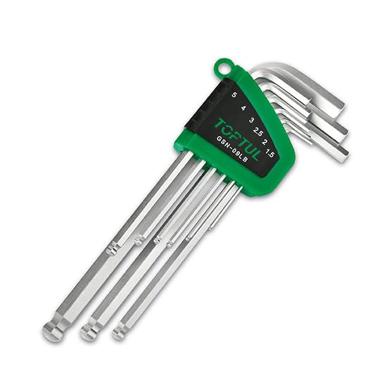 Toptul 9PCS Long Type Ball Point Hex Key Wrench Set (B0CGDT996T) Amazon Price History, Amazon Price Tracker