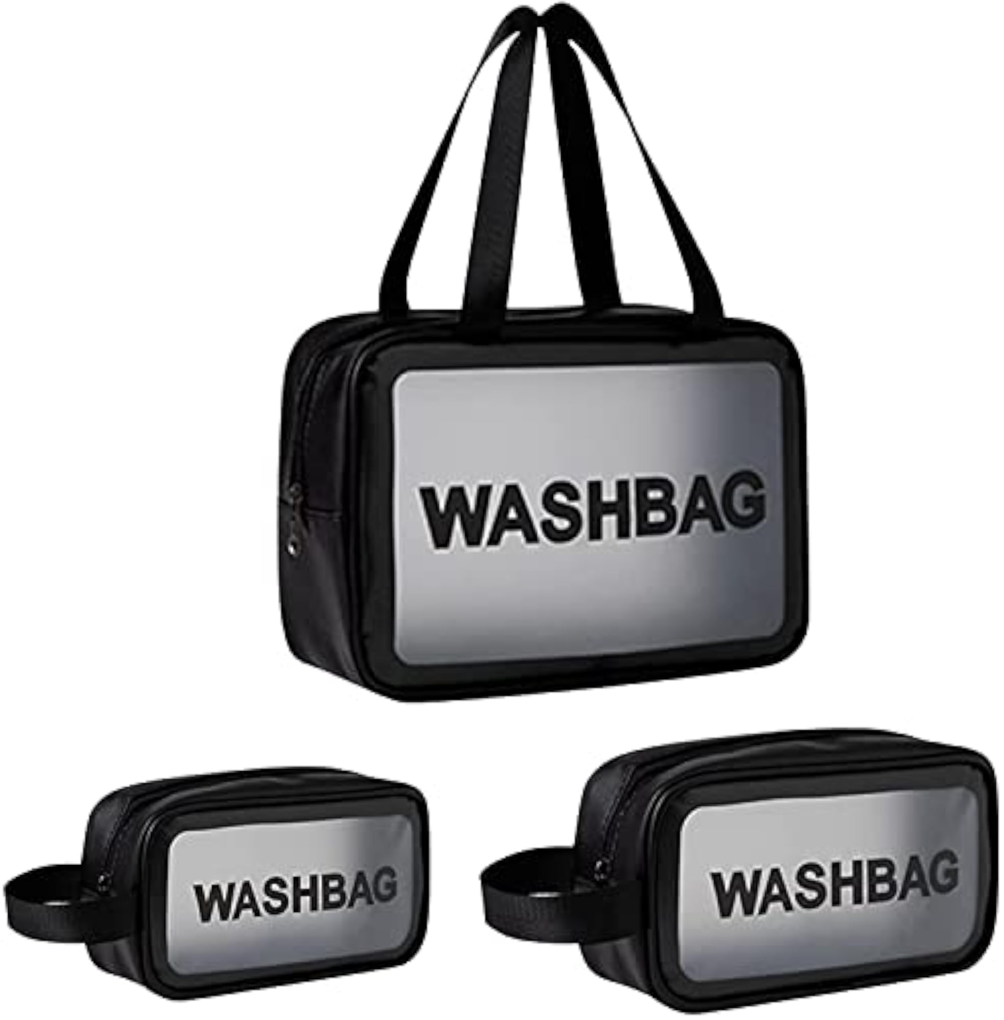 Makeup Pouch Set, Travel Toiletries Bag, Set of 3