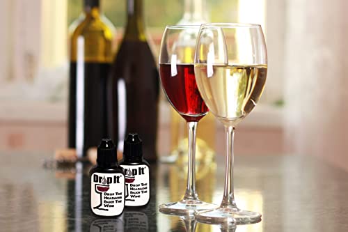 The Original Drop It Wine Drops, 4Pk- Usa Made Wine Drops That Naturally Reduce Both Wine Sulfites And Tannins- Can Eliminate Wine Headaches, Wine Allergies And Histamines- A Wine Wand Alternative #TOP6