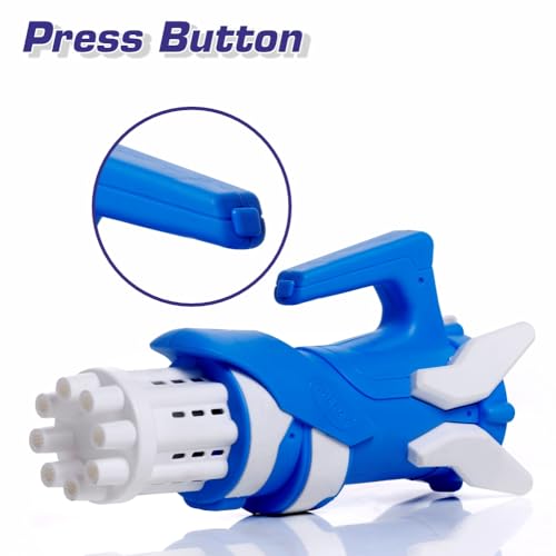 Image of Aditi Toys Gatling Bubble Gun for Kids, 8- Hole Bubble Gun Toy for Kids Above 3 Yrs, Bubble Machine for Indoor & Outdoor Play, 100% Safe & Skin Friendly (Bubble Solution Included), BIS Approved