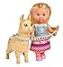 Simba Evi Love Puppe im süßen Outfit mit Alpaka und Leine / 12cm / Für Kinder ab 3 Jahren, 105733497