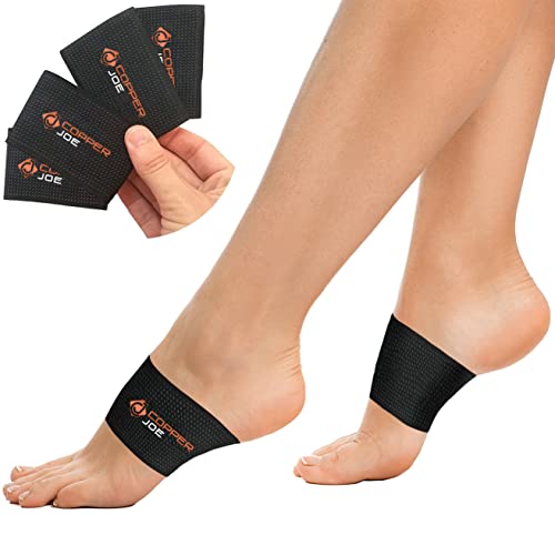 Copper Joe 2 Pack Arch Support - Best Copper Arch Support Brace - Arch Pain Relief For Flat & Fallen Feet- Plantar Fasciitis Foot Arch Supports Braces For Men And Women Large/X-Large (2-Pack) #TOP6