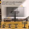 WKWKER Universal TV Stand for 27-65 inch LED LCD TV Swivel Table Top Television Stand with 30 Degree Height Adjustable TV Stand with Mount TV Base with Tempered Glass Base Max VESA 400x400mm